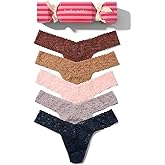 hanky panky Signature Lace Low Rise Thongs for Women: Valentine's Edition | Lacy Underwear, Gifts for Her | One Size (4-14)