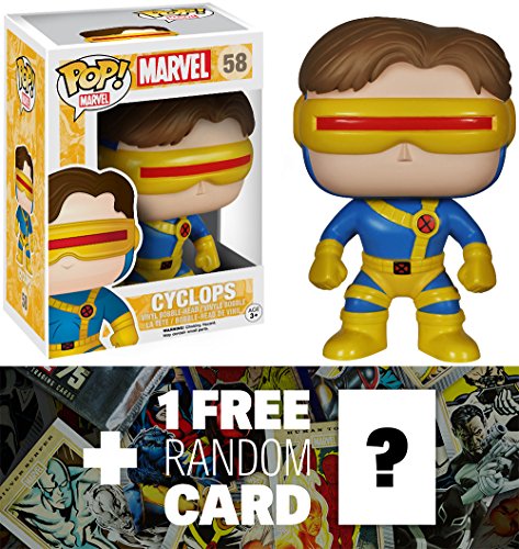 Cyclops: Funko POP! x Marvel Universe Vinyl Bobble-Head Figure + 1 FREE Marvel Trading Card Bundle