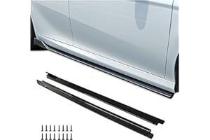 Axinda Side Skirts Extensions for Toyota Camry LE SE XSE XLE 2018 19 20 21 22 23 24 2025, Rocker Panels Guard Pair, ABS Plastic, Exterior Accessories, 2 PCS (Side Skirts-Glossy Black)