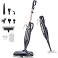 DEVOAC VM6 Scrubbing Steam Mop with Rotating Mop Pads, 10 in 1 Steam Mop, Lightweight Spin Mop & 3 Steam Modes & LED Headlights for Hard Floor Laminate Marble Floors