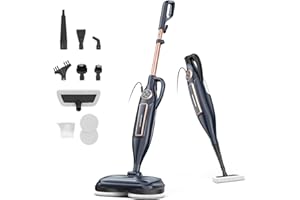 DEVOAC VM6 Scrubbing Steam Mop with Rotating Mop Pads, 10 in 1 Steam Mop, Lightweight Spin Mop & 3 Steam Modes for Hard Floor Laminate Marble Floors
