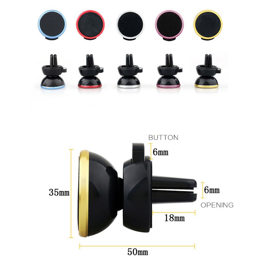 Car Phone Holder, XINYI Magnetic Mount Cell Phone Holder for Air Vent Stand for iPhone 8 / X / 7 / 7P, Galaxy S8 / S7 Smartphones, Blue