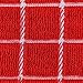 DII Basic Terry Collection Windowpane Dishtowel Set, 16x26, Red Check, 4 Piece