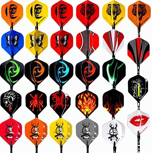 Gallop Chic Darts Flights, 116 Pcs (29 Set) Mixed Colour Dart Flight Kit, Standard and Durable PET Dart Feather Packages, Perfect Accessories Equipment Supplies for Soft Steel Tip Dart Games