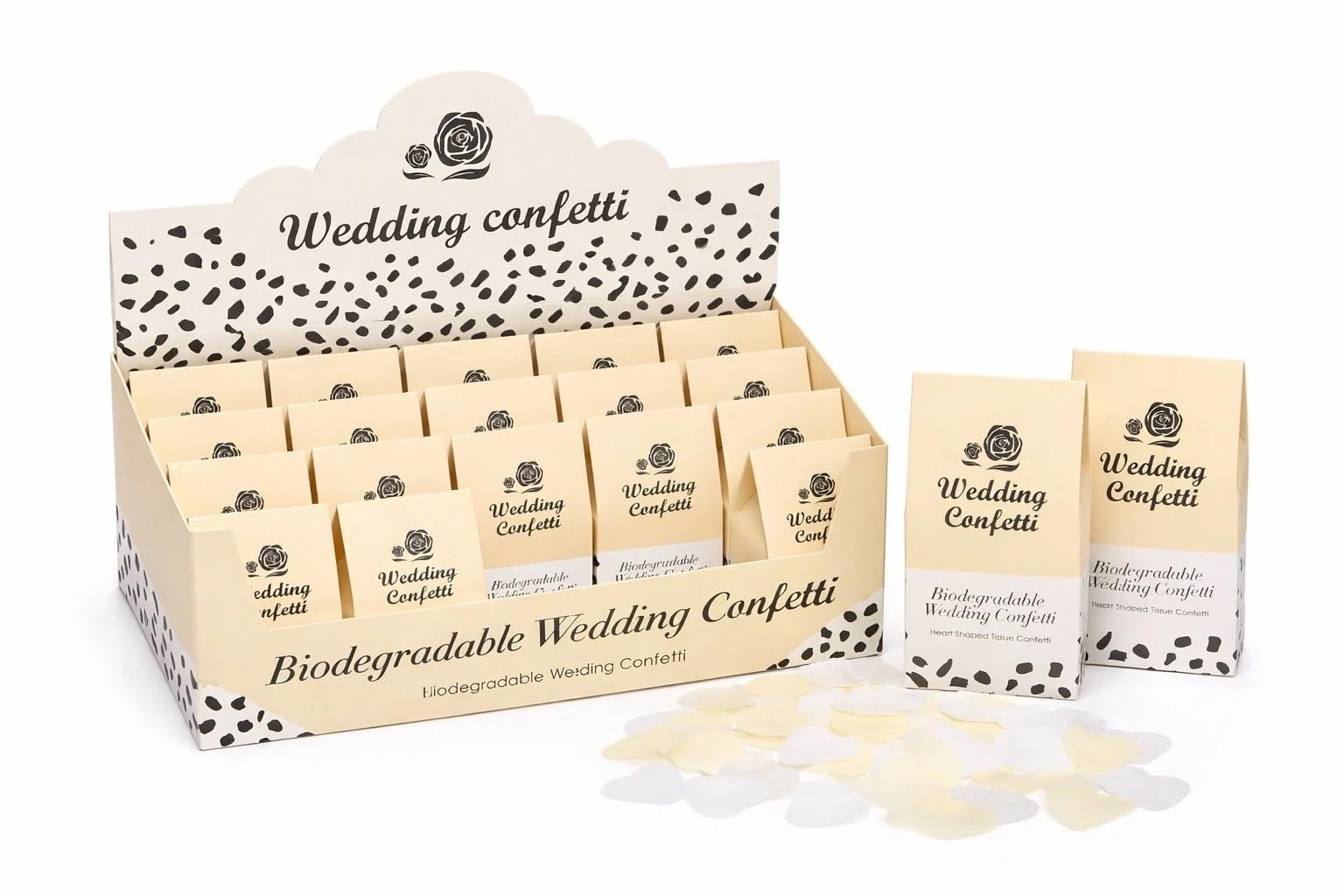 20 Geo Spots Wedding Confetti Box Pastel Dots BIODEGRADABLE Throwing Paper Table