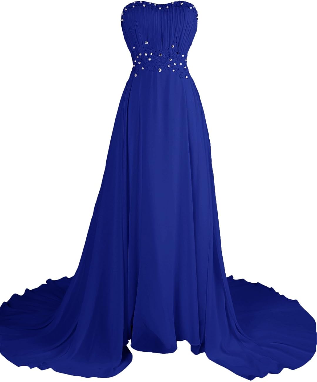 DRESSTELLS Long Strapless Chiffon Wedding Dress Prom Dress, Cocktail