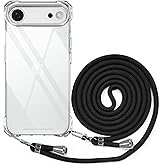 BEIMEITU Strap Case for iPhone 17 Air Crossbody Rope, Women Anti-Shock Cover with Adjustable Neck Cord Strap,Transparent Clear PC Lanyard Phone Case for iPhone 17 Air Summer