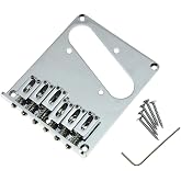 KAISH Chrome Tele Single Coil Bridge Guitar Bridge for Telecaster/Tele Guitar