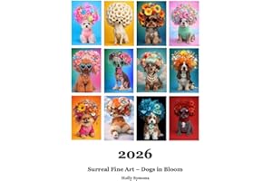 Dogs in Bloom Wall Calendar 2026