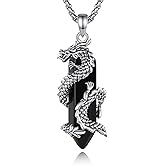 CELESTIA Crystal Dragon Necklace for Women and Men Amuleto de Proteccion Dragon Pendant Spiritual Gift Gemstone Amulet Jewelry