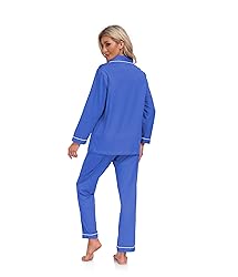 COLORFULLEAF Women's 100% Cotton Long Sleeve Pajama
