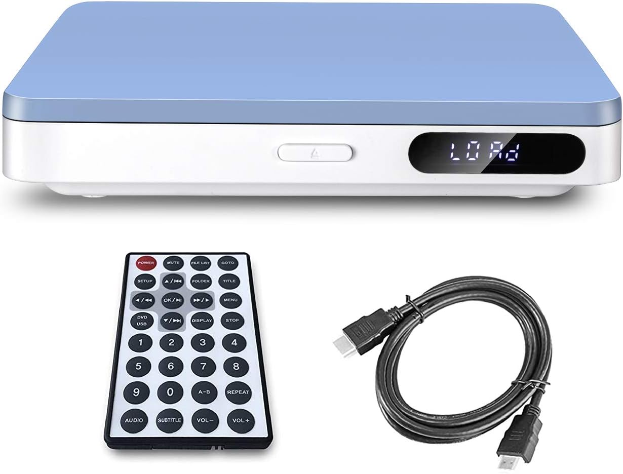 Mini Lecteur DVD, Compatible avec USB / HDMI / Casque Out, Alimentation