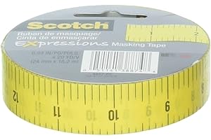 Scotch Brand MASKING TAPE MEASURE .94X20YD, 0.94 in x 20 yds, Multicolor
