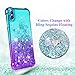 Ruky for Xs Max/Xs Max Glitter Case, Gradient Quicksand Series Bling Flowing Liquid Floating Soft TPU Bumper Cushion Protective Girls Women Phone Case for Xs Max (Aqua)