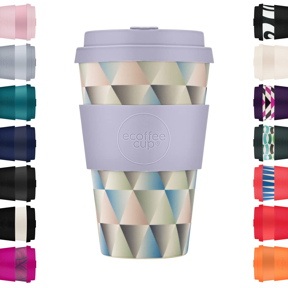 Ecoffee Cup 14oz 400ml Reusable Eco-Friendly 100% Plant Based Coffee Cup with Silicone Lid & Sleeve - Melamine Free & Biodegradable Dishwasher/Microwave Safe Travel Mug, Shandor the Magnificent