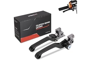 JFG RACING Dirt Bike Clutch Brake Levers,CNC Foldable Handle Breakaway Levers for 125 150 250 300 350 450 500 SX XC EXC SXF E