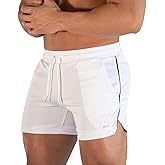 Surenow Mens Running Gym Shorts 3 Inch Breathable Lightweight Athletic Sport Shorts Training Workout Shorts with Pockets