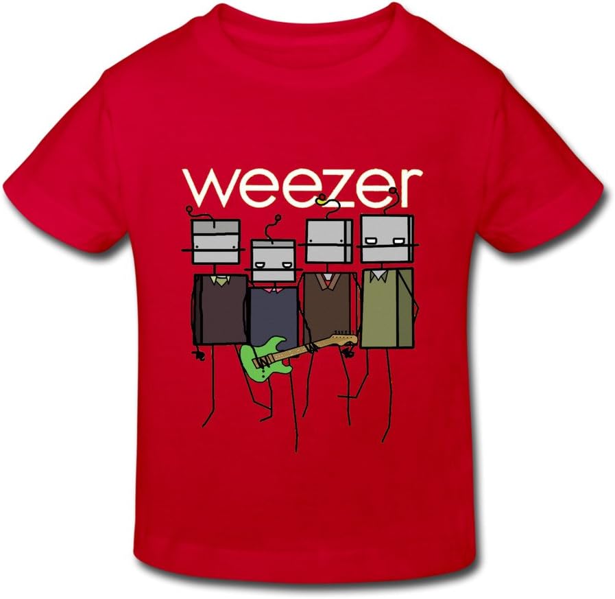 XFSHANG Kids Toddler Funny Quotes Pre-cotton Weezer T-Shirt Red US Size 2 Toddler