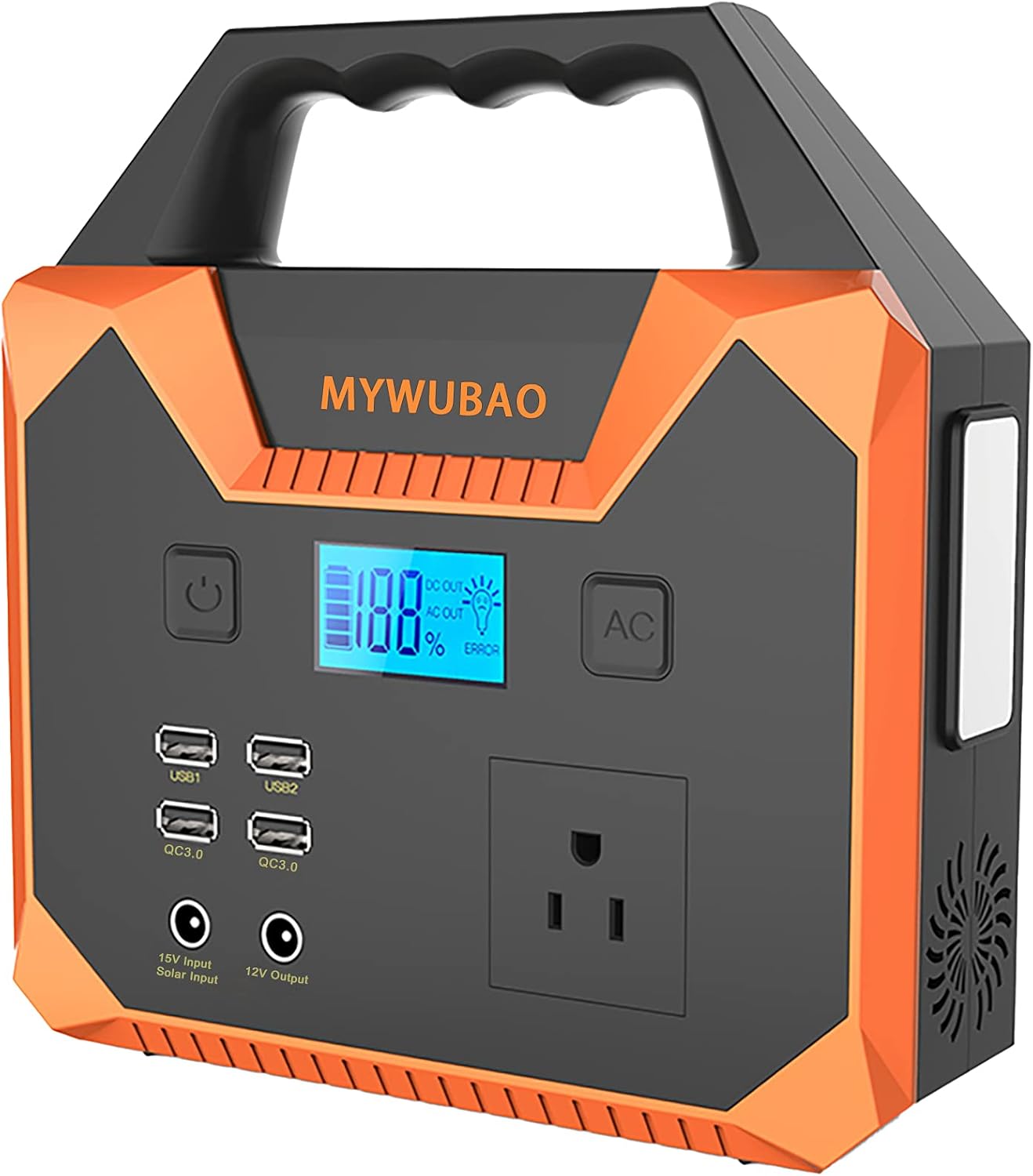 MYWUBAO Portable Power Station 150, Solar Powered Generator,Backup Lithium Battery, 40800mAh/ 150Wh Portable Rechargeable Generator Clean, QC3.0 USB, Supply for CPAP Camping Emergency Backup