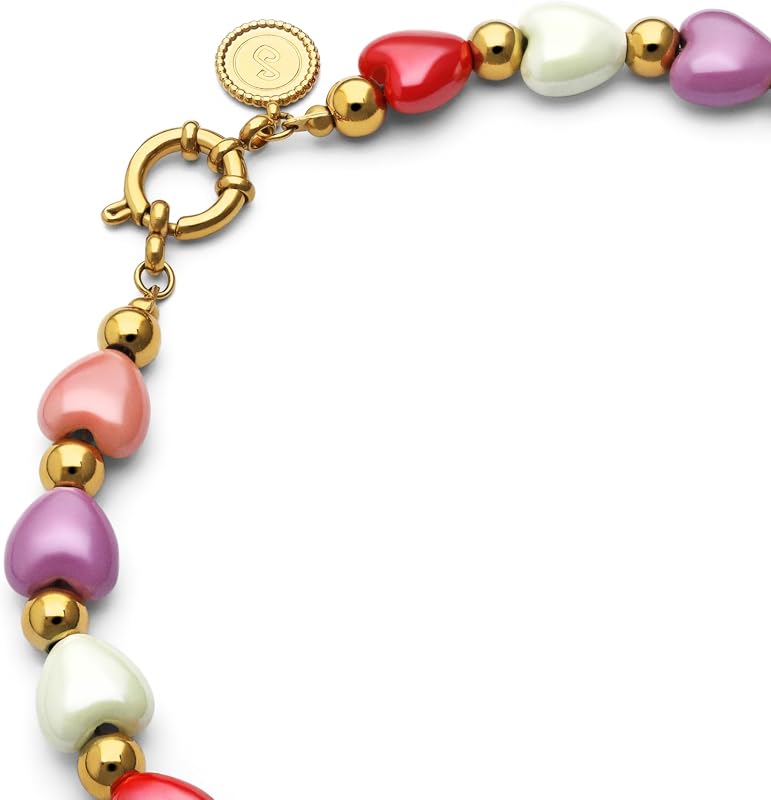 Colar feminino L'Amour à Paris em aço banhado a ouro