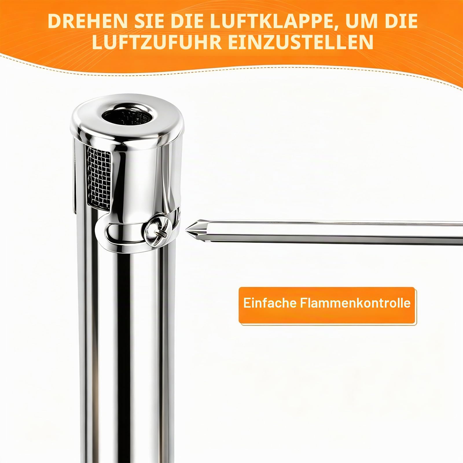 GFTIME 31cm bis 45cm Universal Gasgrill Brenner Ersatzteile für Landmann Triton, Enders Monroe, Tepro, Taino, Barbecook, Proficook, Campingaz, Outback,Verstellbarer Edelstahl Brenner Zubehör, 3 Stück 6