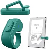 Page Turner Ring for Kindle,Remote Control for iPhone iPad Tablets eReaders | Clicker Page Turner for Kindle Accessories for Camera Video Record&amp;Shutter Selfie with Storage Bag, Fits Thick Cases (Jade)