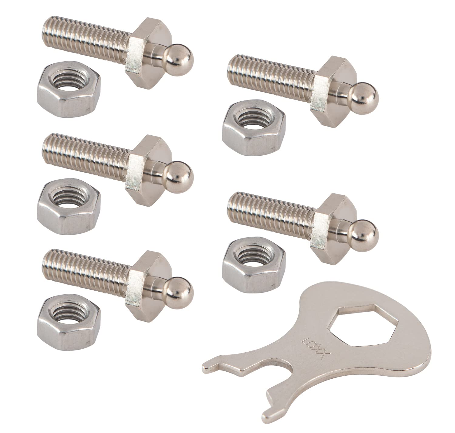 New Marine LOXX Bottom Parts 5 Pieces Threaded Screws M5 x 22 + Key