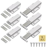 Push to Open Drawer Latch Jiayi 6 Pack Heavy Duty Magnetic Cabinet Latches for Large Door Push Release Magnet Latch Door Drawer Spring Opening Press Out Catch Kitchen Hardware