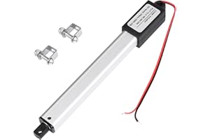 NORJIN Mini Electric Linear Actuator 12V, 4" Stroke Waterproof Linear Actuator, Speed 4mm/s, 200N/45lb, w/Mounting Brackets for Car RV Electric Door Opener Sofa Recliner TV Table Cabinet Window Lift