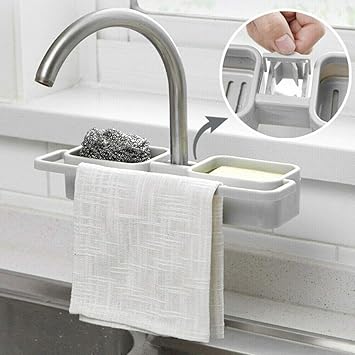 Amazon Com Storage Rack Kitchen Sink Faucet Sponge Soap Cloth