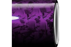 OURANIOTOXO Gloss Forged Carbon Fiber Vinyl Wrap, Forged Composite Carbon Wrap - Air Release Self Adhesive Vehicle Interior/Exterior Sticker - Carbon Fiber Vinyl Wraps (Purple, 1 x 5 ft (30 x 150 cm))