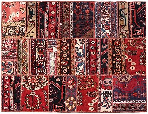 6'9"x4'11"Classical Fancy Handmade Rug, Floral Patchwork Design Wool Rug, Code : S0102226