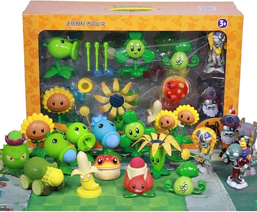 Plantas vs.zombies caja de regalo de juguetes de PVC, juguetes de Halloween para niños, juegos de escritorio, juego de fiesta, 17 piezas, Verde1, 1: Amazon.com.mx: Hogar y Cocina