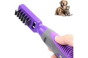 Dematting Comb for Dogs by Hertzko - Grooming Tool for Long and Short Haired Pets - Matted Cat Fur Remover for Small Dogs, Cats, and Rabbits - Tangle and Knot Remover Brush