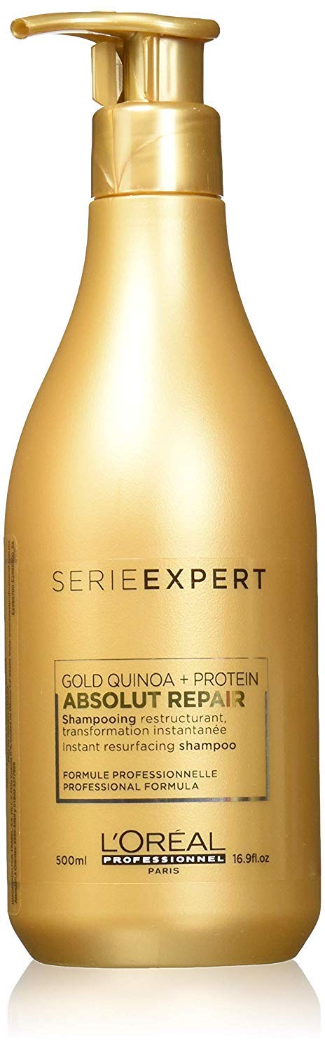 L'Oreal Serie Expert Gold Quinoa + Protein Absolut Repair Instant Resurfacing Shampoo 16.9 oz