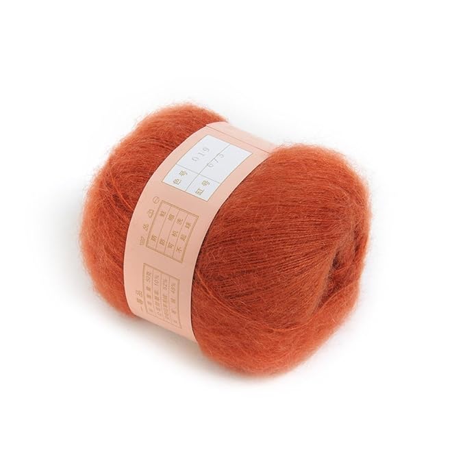 Beitsy Kaschmir-Plüsch Aus Angora-Naturwolle mit Mohair-Wolle (Caramel Color)