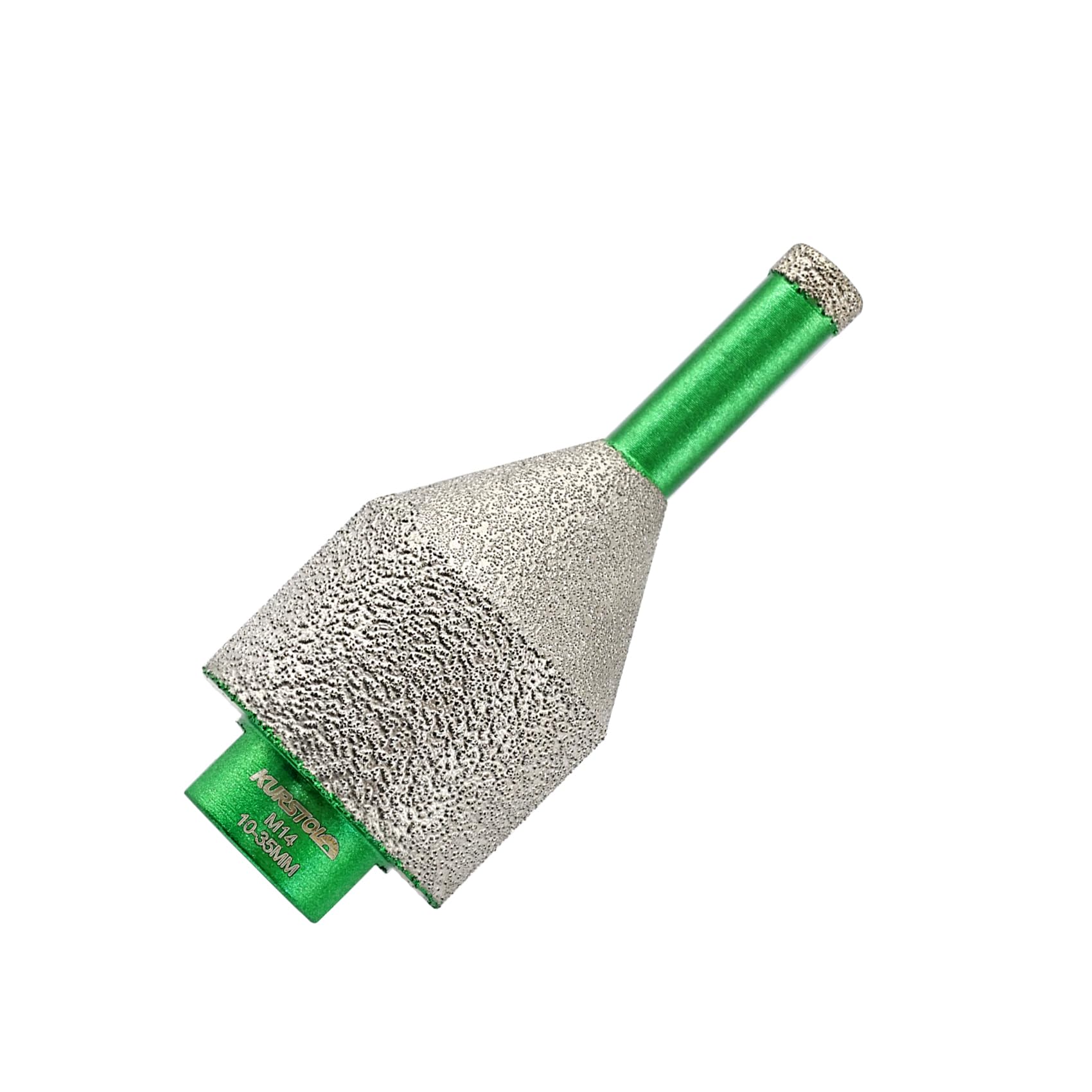 KURSTOL Diamond core drill bit - Diamond Beveling Chamfer Bit Dia 10-35mm x M14 Thread for Enlarging Shaping Round Bevel Existing Holes in Tile Porcelain,Ceramic,Granite,Marble