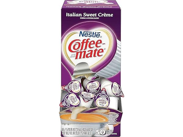 COFFEE-MATE 84652CT LIQUID COFFEE CREAMER ITALIAN SWEET CREME 0.375OZ MINI CUPS 50/BX 4 BOX/CTN
