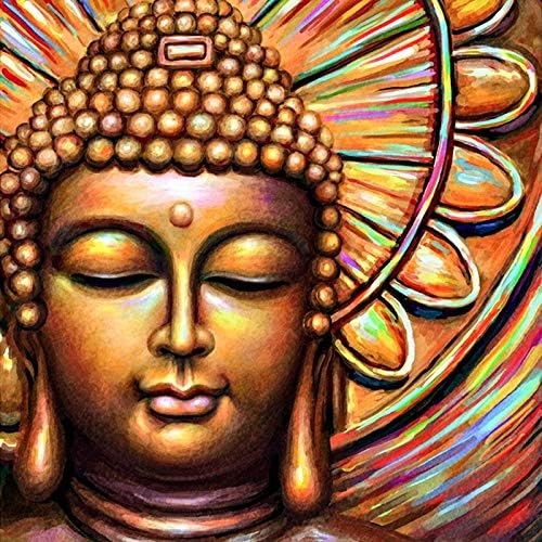 5D Diamond Painting Kit for Adult DIY Rhinestone Embroidery Full Drill Diamond Painting Arts Craft Paint by Numbers for Home Wall Decor Buddha (Buddha-1)