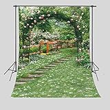 FUERMOR Background 5×7ft Flower Garden Photography Backdrop Studio Photo Props Room Mural RQ014