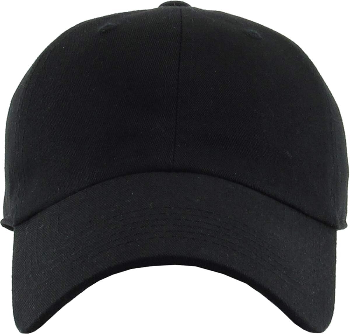 KB-Low BLK Classic Cotton Dad Hat Adjustable Plain Cap. Polo Style Low Profile (Unstructured) (Classic) Black Adjustable: Clothing
