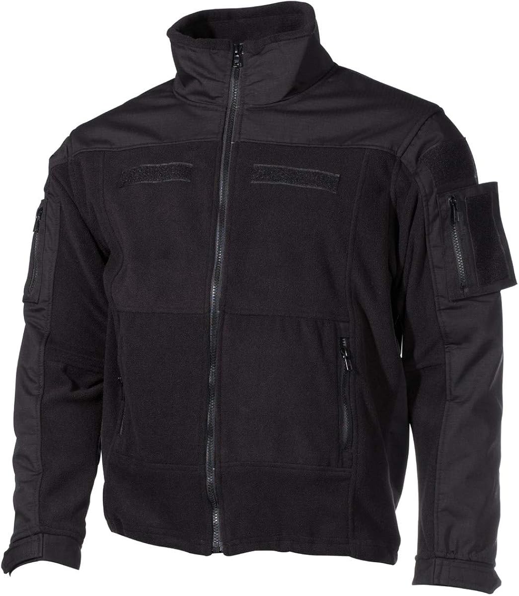 MFH Men's US Combat Fleece Jacket Black 