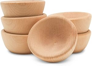 Wooden Craft Bowls Unfinished 2-1/2 inch Set of 12, for Crafts, Sorting, & Artisan Boards | Spice/Nuts/Condiment Bowls, by Woodpeckers
