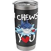 I Chews You - Shark Lovers Wildlife Marine Biologist Science Stainless Steel Insulated Tumbler