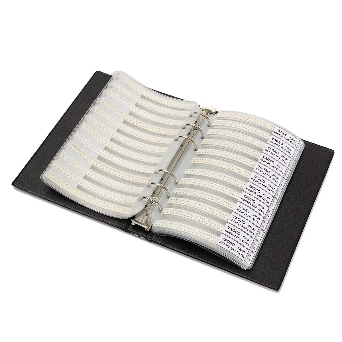 DollaTek 1% 0402 SMD Resistor Assorted Folder (0 ohm-10M ohm) 170value x 50pcs = 8500pcs sample book