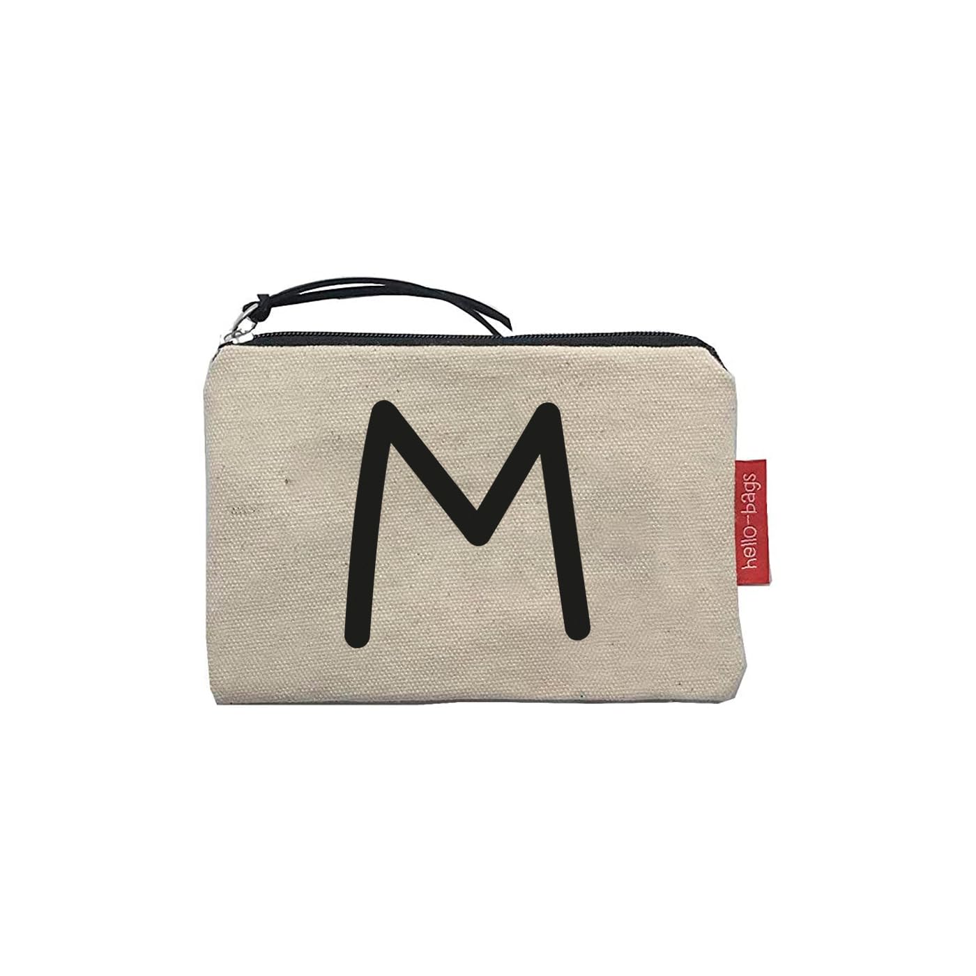 hello-bags. Coin Purse/Small Pouch. Exterior: 100% Cotton. Includes zipper and lining. Packed in a gift kraft envelope. Model: “M”. Color: Ecru. Measurements: 14 * 10 cm.
