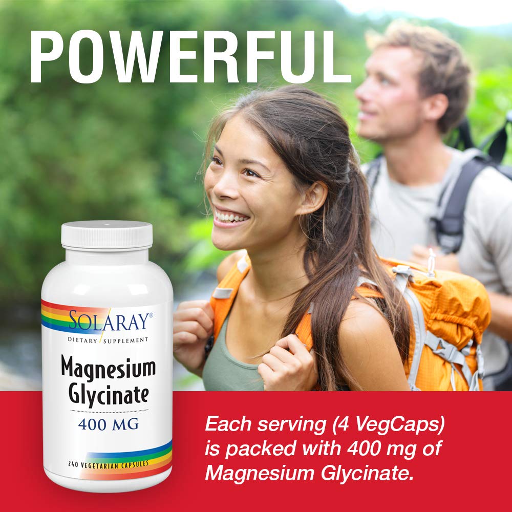 Magnesium Glycinate 400 mg Solaray 240 VCaps: Amazon.es: Salud y cuidado personal