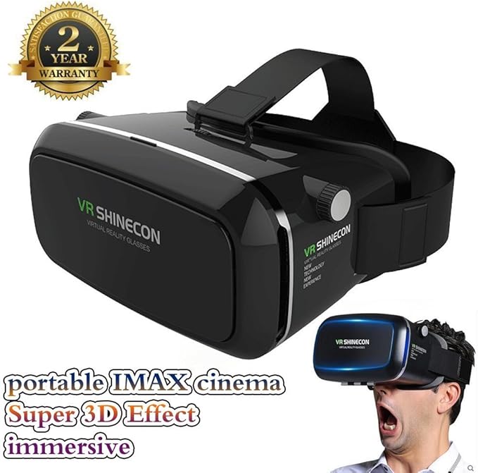 VR Headset 3D VR Glasses 360° Viewing Immersive Virtual Amazon.co.uk