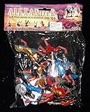 Plastic Toy Soldiers Alexander the Great Trojan Infantry Figures Painted Set 12 Pieces with Weapons and Horses