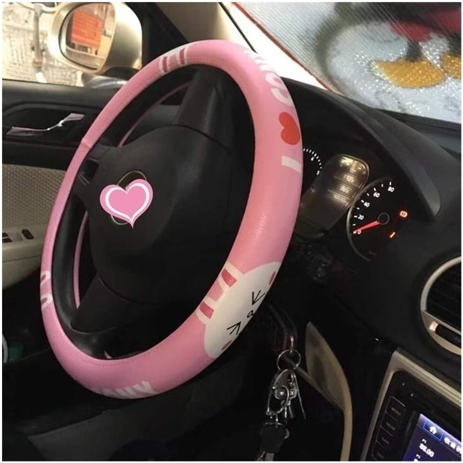 Amazon Co Jp 車のステアリングホイールカバー 漫画かわいいハンドルカバープリントカーsteeingホイールカバーブラックpuインテリア装飾アクセサリーキティスーパーマン 保護 Color Orange ホーム キッチン